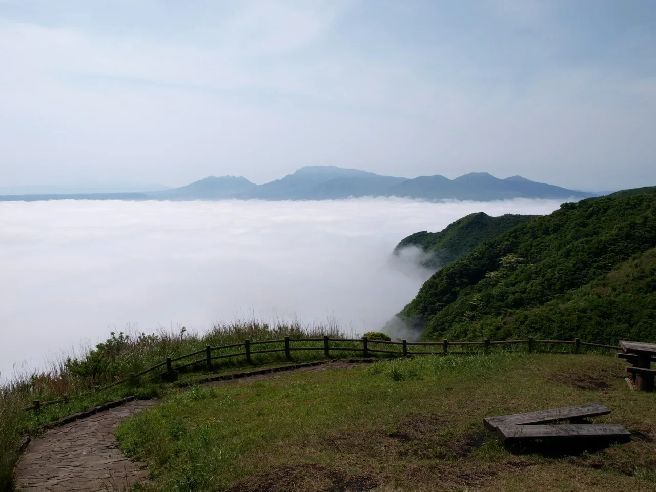 阿蘇外輪山雲海示意