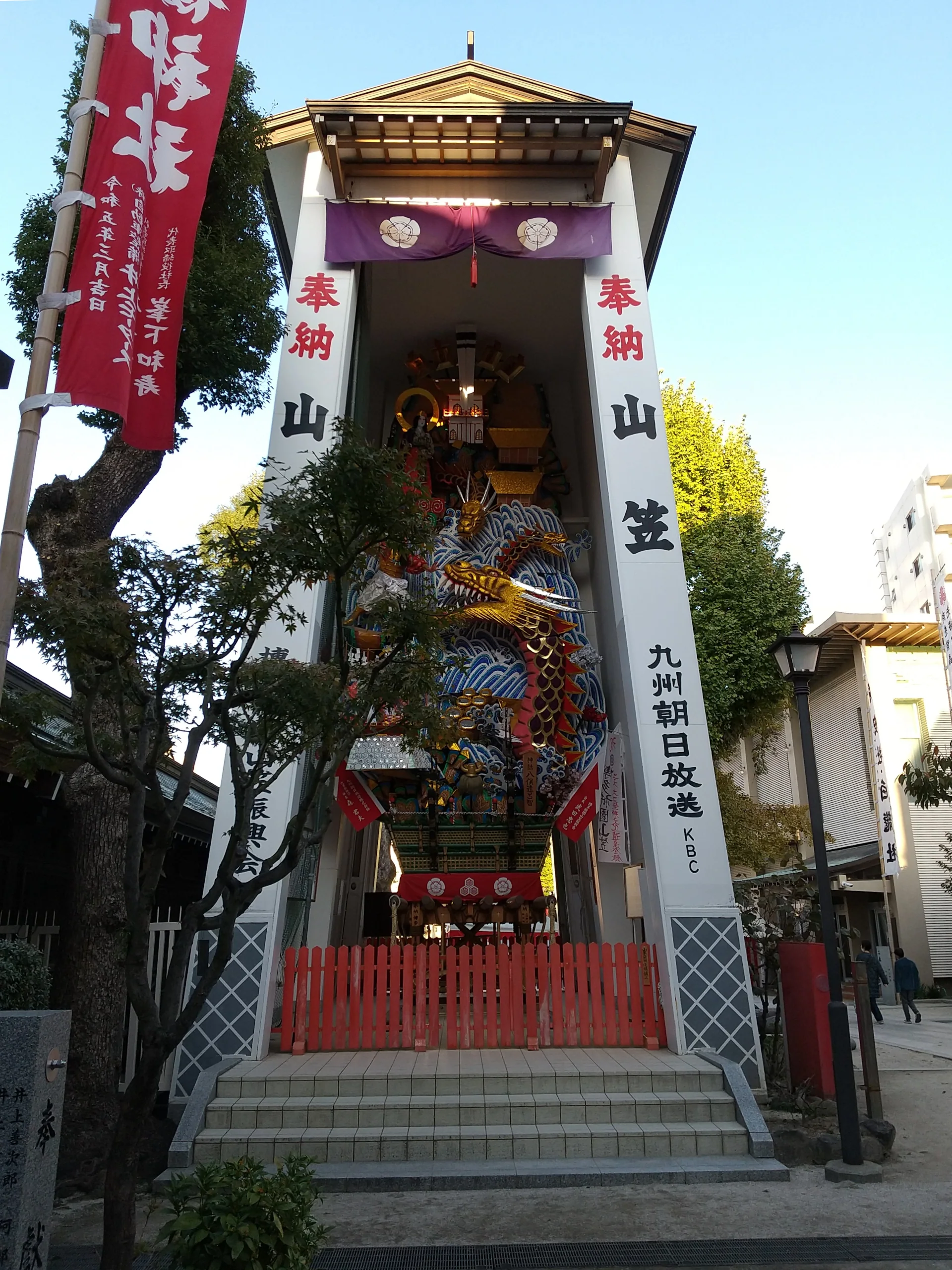 櫛田神社境內 2023 年飾山的見送り側