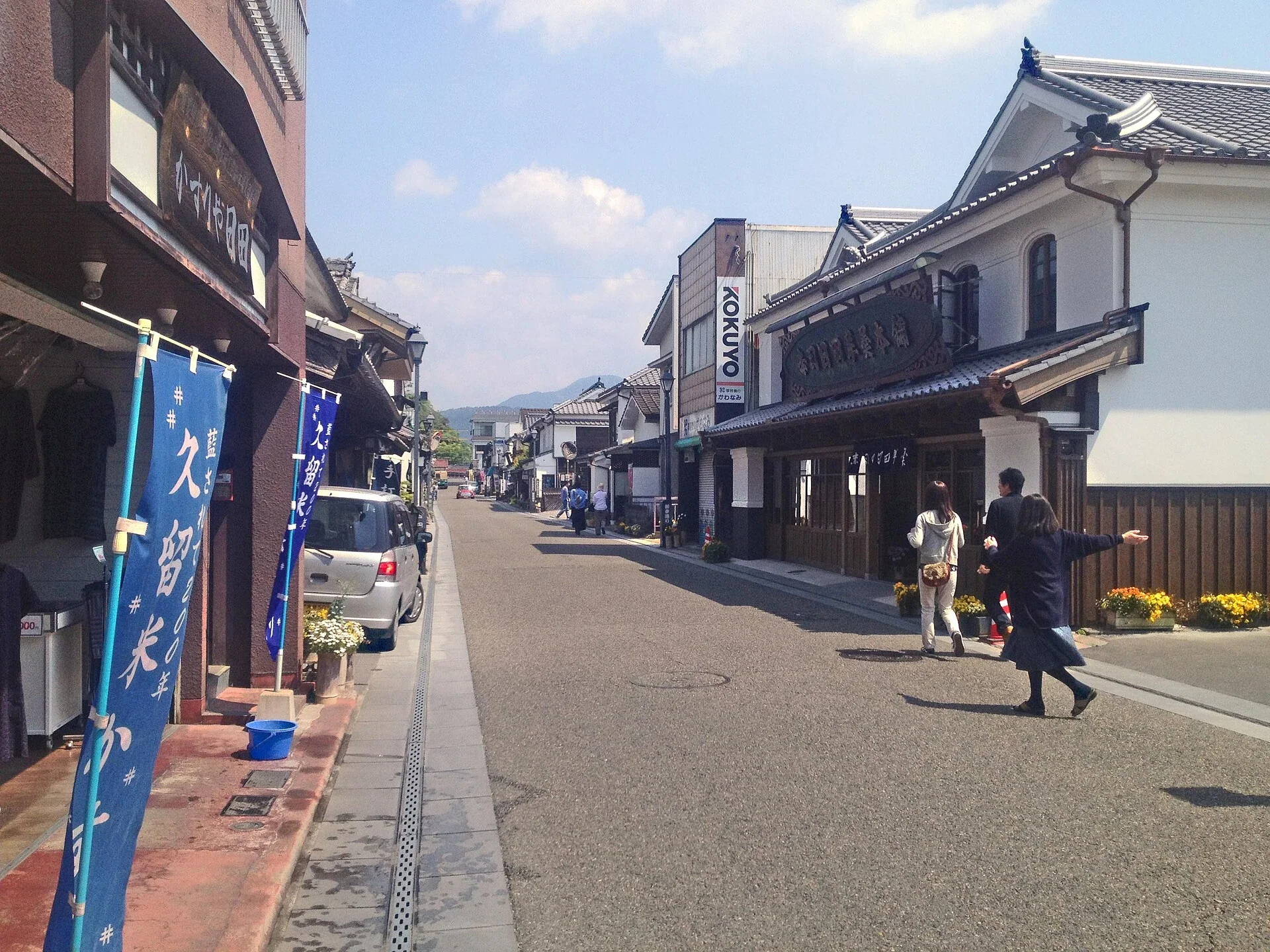 日田豆田町保存街區的木造商店與老街街景